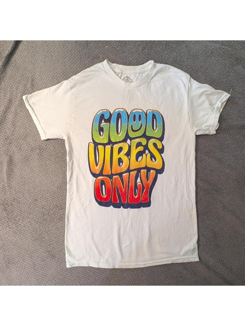 DPM Good Vibes Only Graphic T-Shirt White Size S